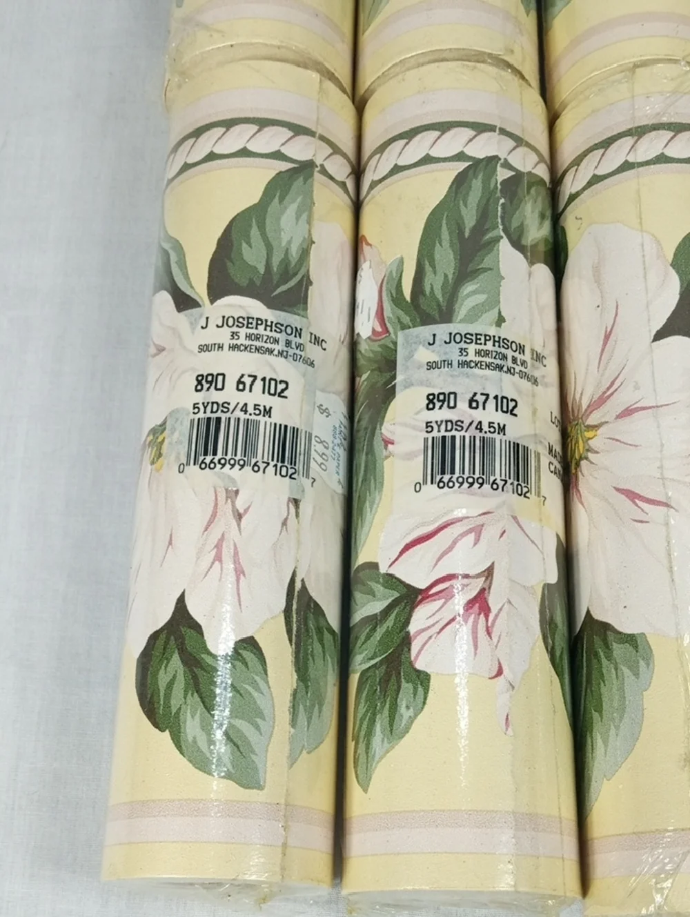 Vintage J Josephson Inc Floral Wallpaper Border Lot Of 8